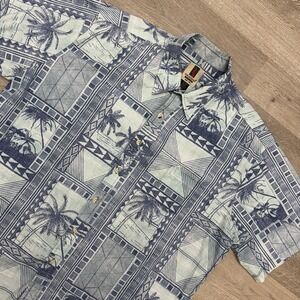 Vintage Tori Richard Hawaiian Shirt Mens XL Palm Tree Tropical Beach Honolulu
